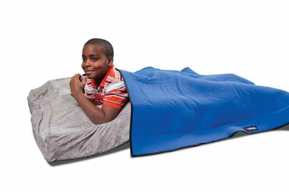 Picture of Child Sitting Up in Weighted Blanket