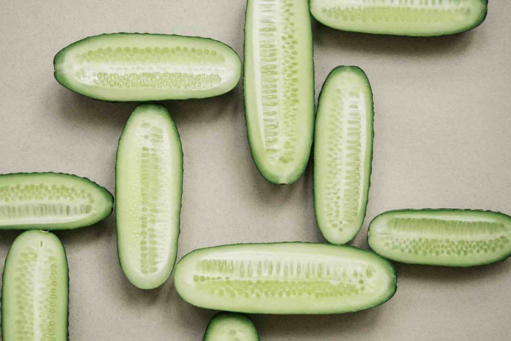 Picture of sliced cucumbers, great for lightening skin
