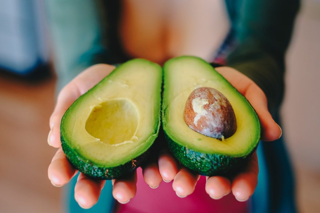 Picture of avocados and woman