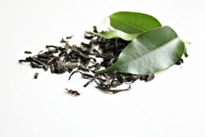 Picture of green tea leaves