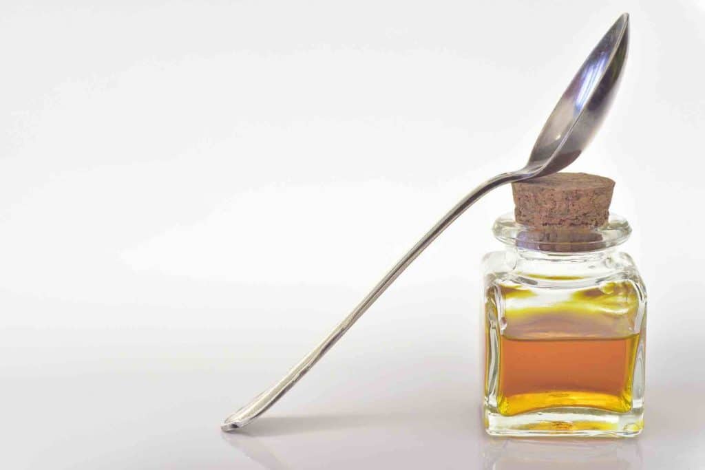 CBD Oil Tincture in a Glass Medicine Bottle