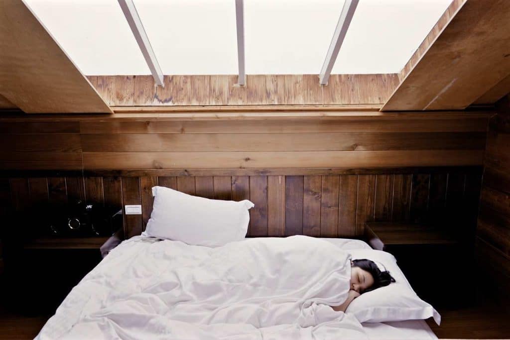 Woman sleeping in a cozy room