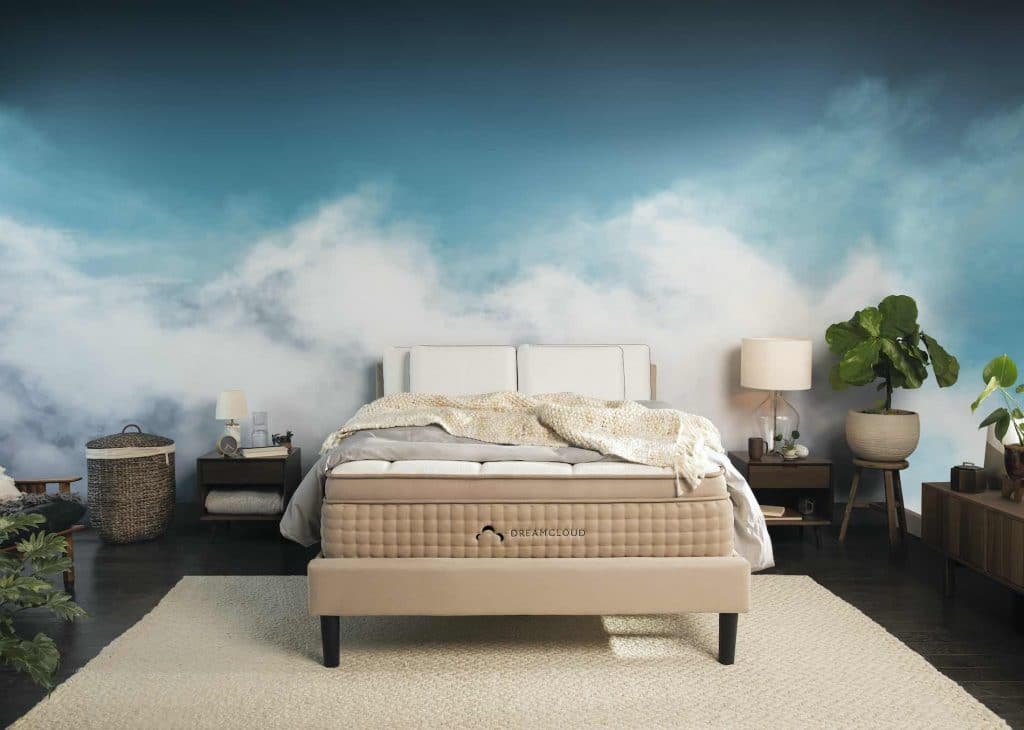Dreamcloud mattress in an elegant bedroom
