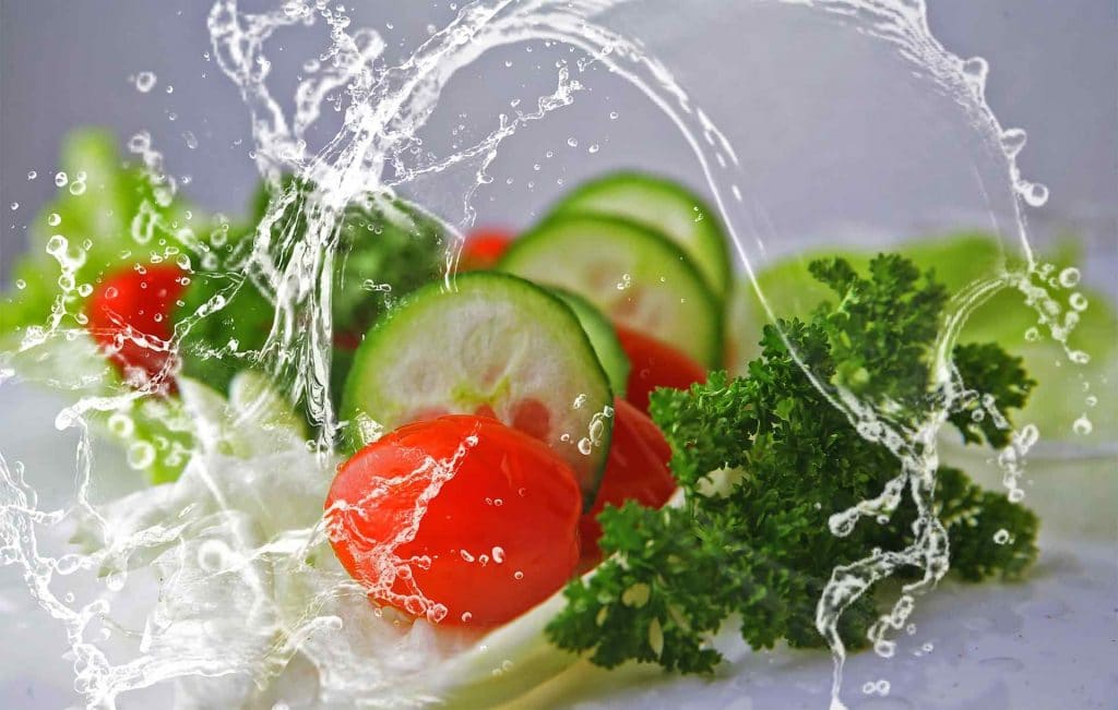 Vegetables with water