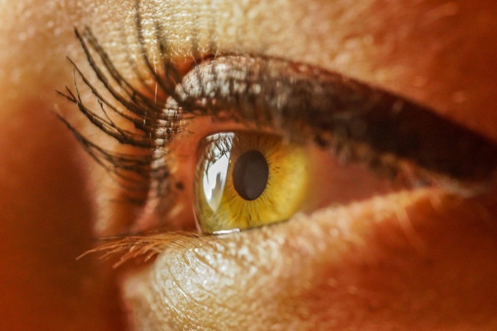 Close-up view of a woman's eye
