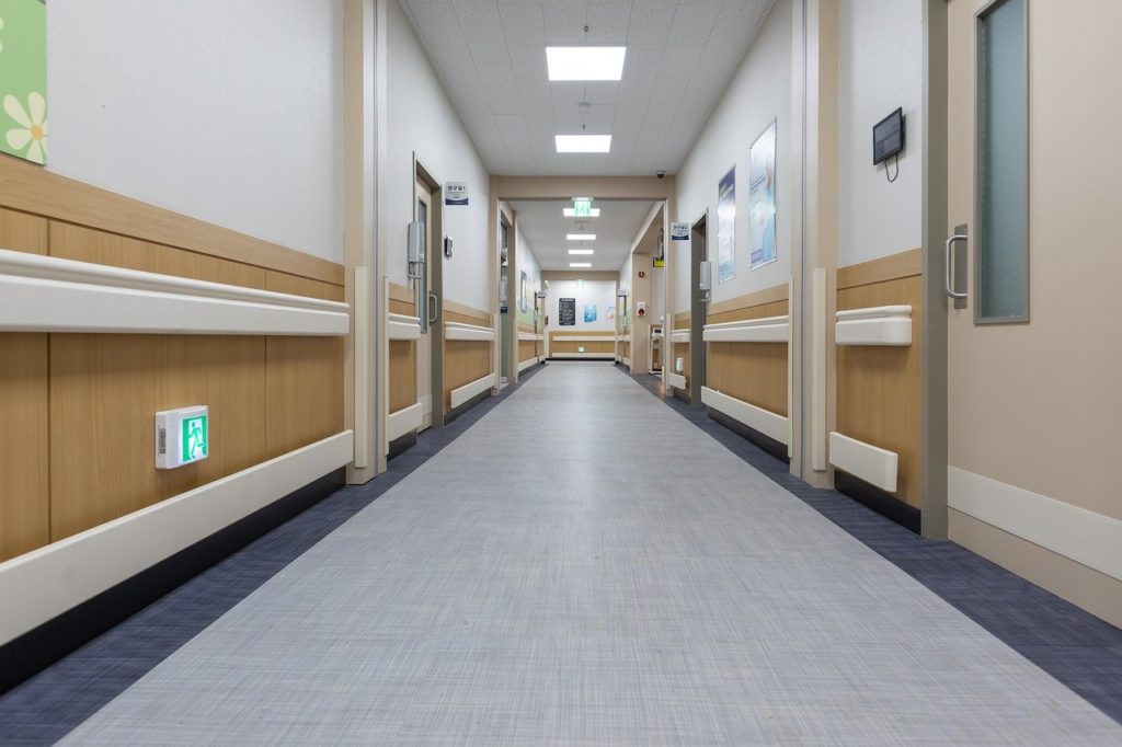 Healthcare facility hallway